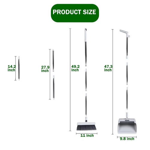 3 in 1 Broom with Dustpan Combo Set
